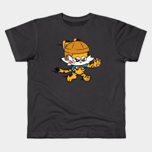 Little Tiger Dude - Vintage Football Kids T-Shirt